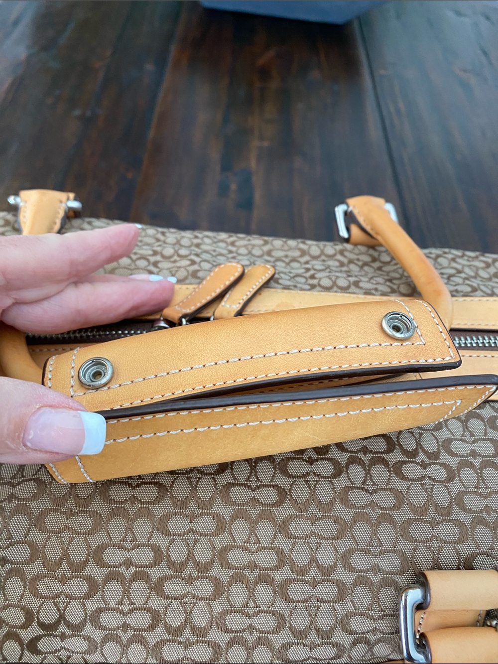 Coach Signature Monogram Large Duffle Bag - Picture 12 of 15